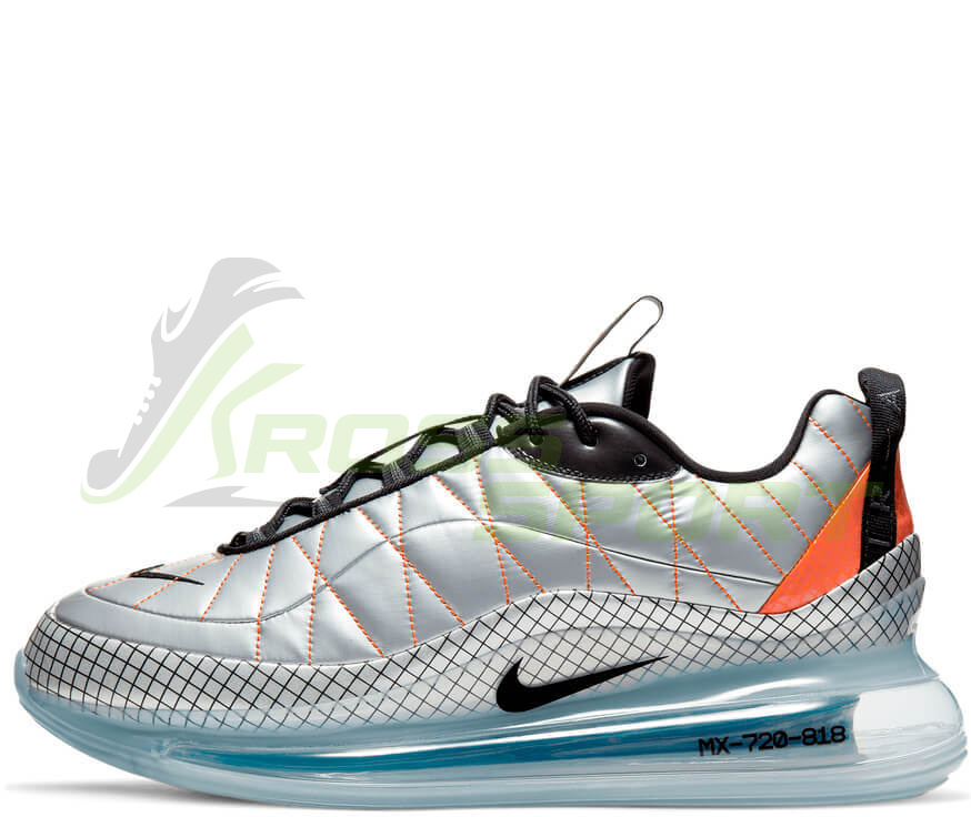  Nike Air Max MX-720-818 Metallic Silver Black Total Orange