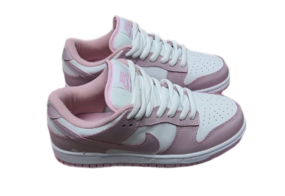 Nike SB Dunk Low Pro, розовый с белым, кожа, нубук, женские