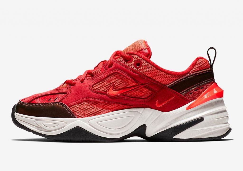 Nike M2K Tekno Red, красные, кожа, замша, мужские, женские