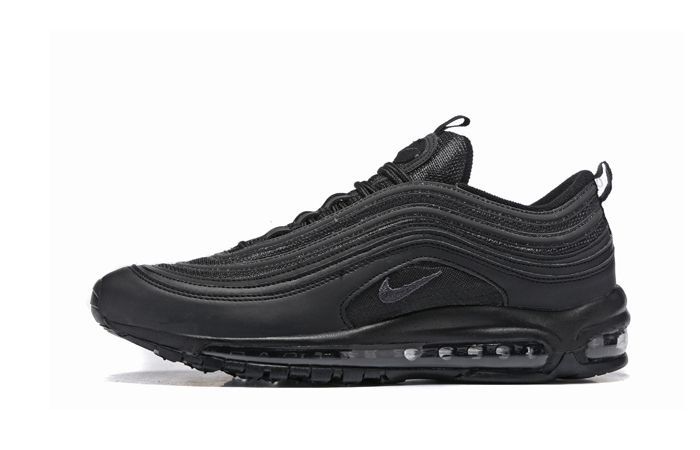Nike Air Max 97 Black, черные, нейлон, кожа, мужские