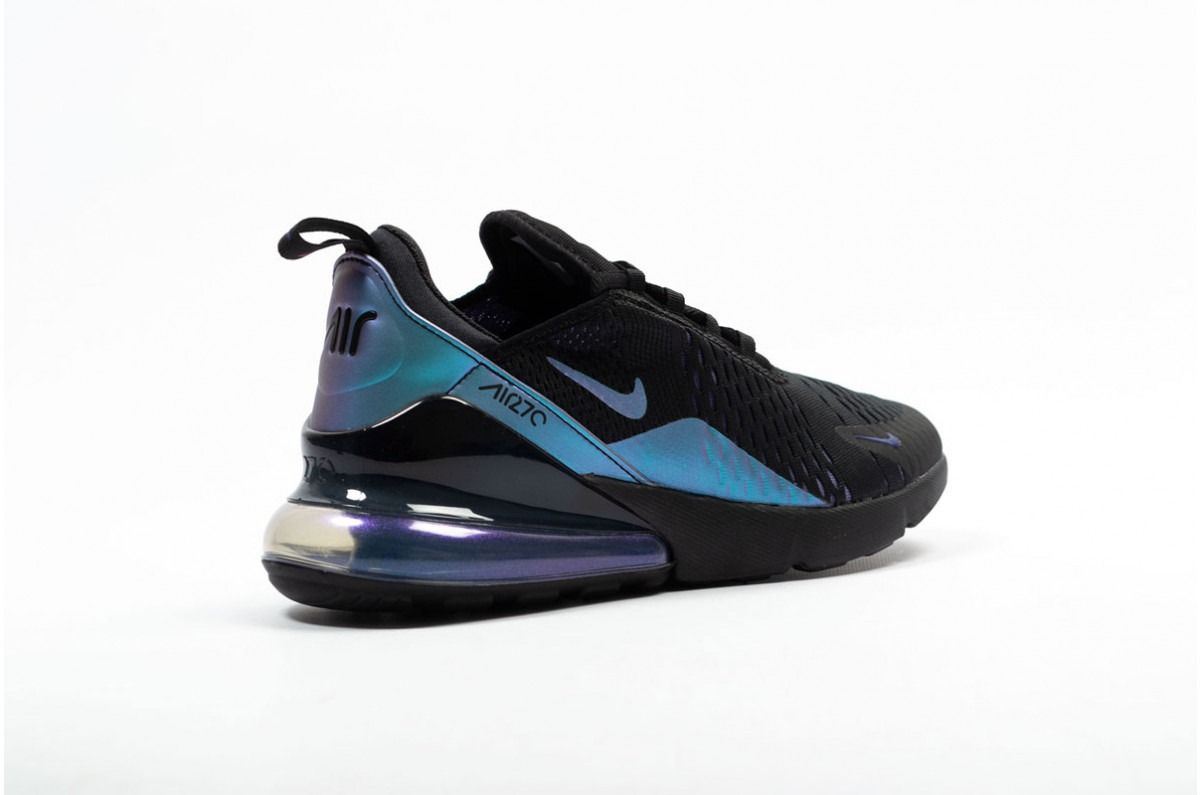 Nike Air Max 270, черные, хамелеон, нейлон, мужские, женские